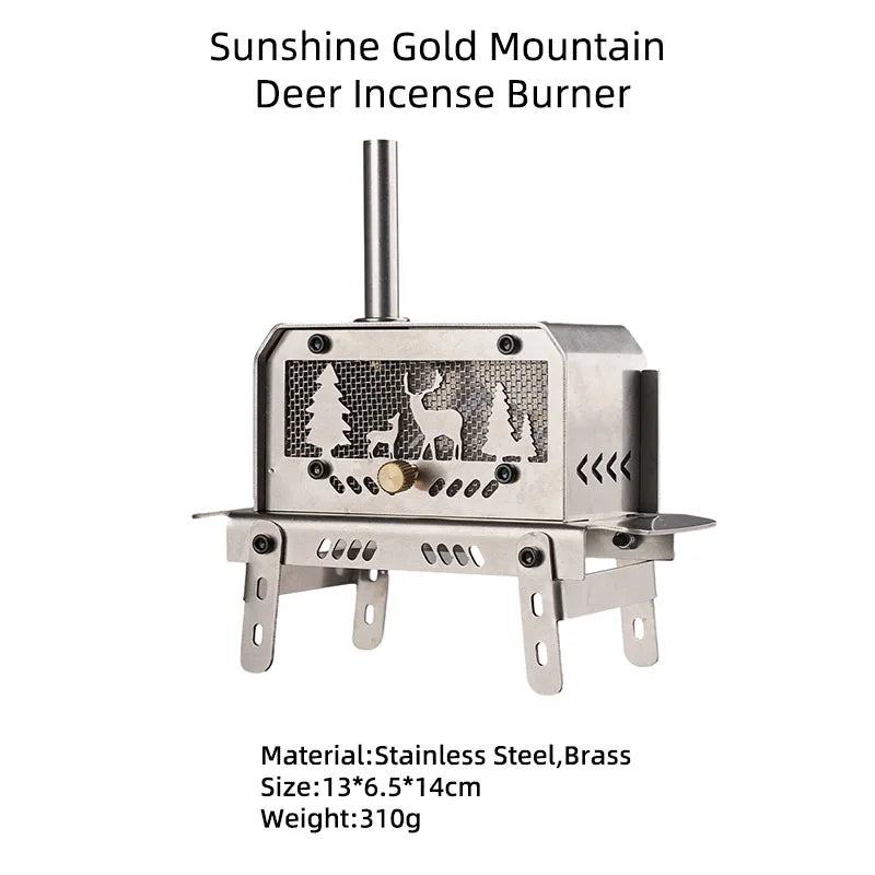 TrailHearth Mini Wood Stove – Portable Candle & Incense Burner