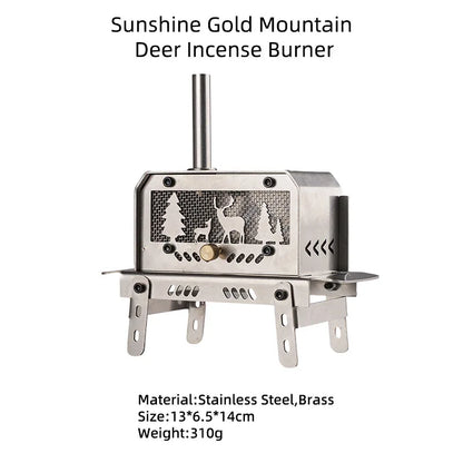TrailHearth Mini Wood Stove – Portable Candle & Incense Burner