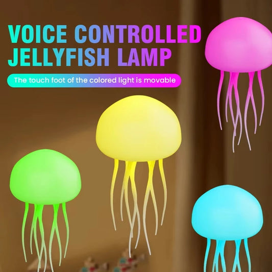 Jellyfish Lamp – RGB Voice-Control Night Light for Bedside Magic