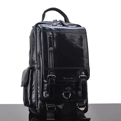 VintageLeather Chest Backpack