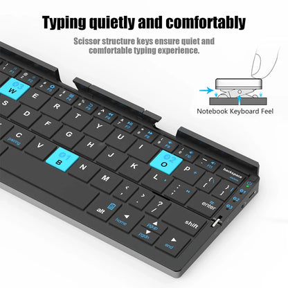 FlexiType Go – Foldable Mini Keyboard for Tablets, Phones & Laptops