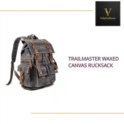 TrailMaster Waxed Canvas Rucksack by@Outfy