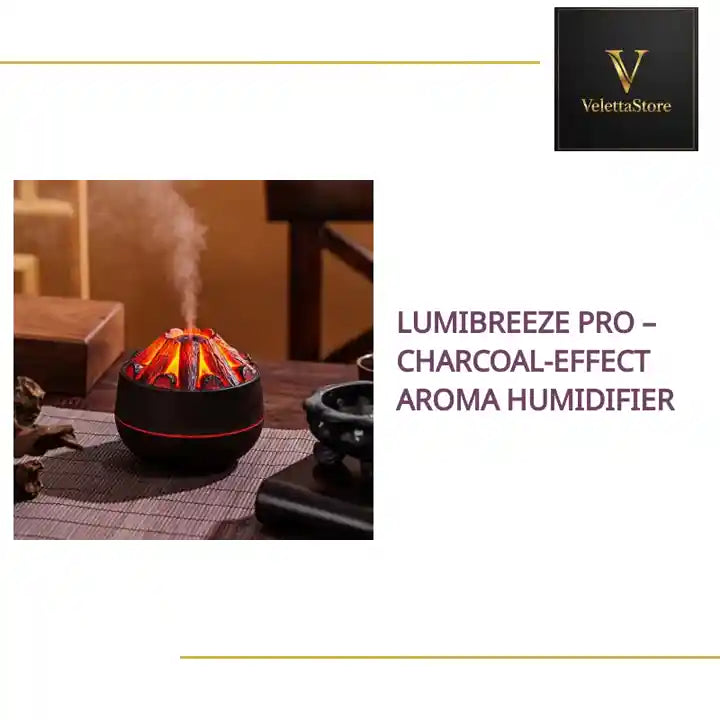 LumiBreeze Pro &ndash; Charcoal-Effect Aroma Humidifier by@Outfy