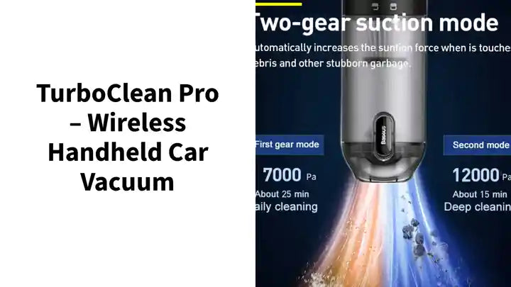 TurboClean Pro &ndash; Wireless Handheld Car Vacuum by@Outfy