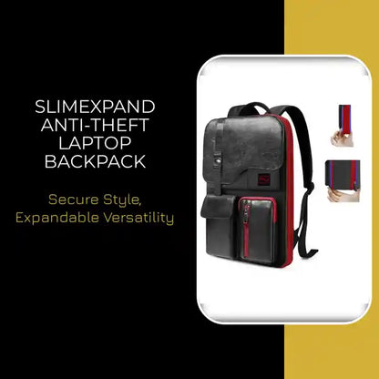 SlimExpand Anti-Theft Laptop Backpack by@Outfy
