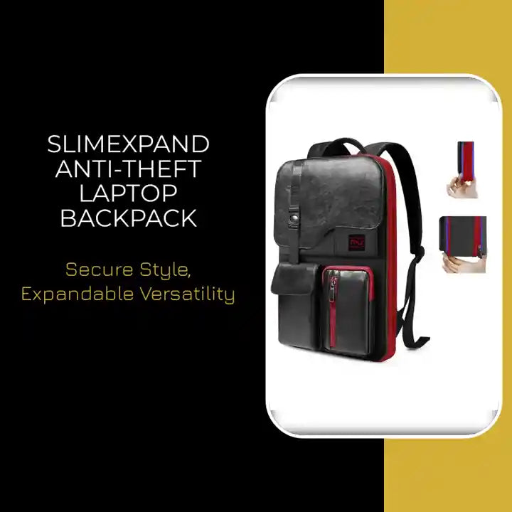 SlimExpand Anti-Theft Laptop Backpack by@Outfy
