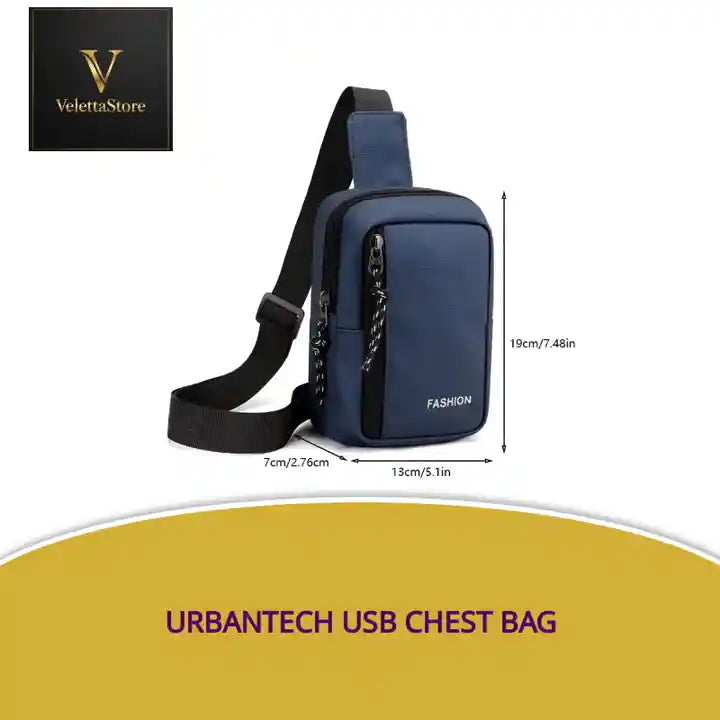 UrbanTech USB Chest Bag by@Outfy