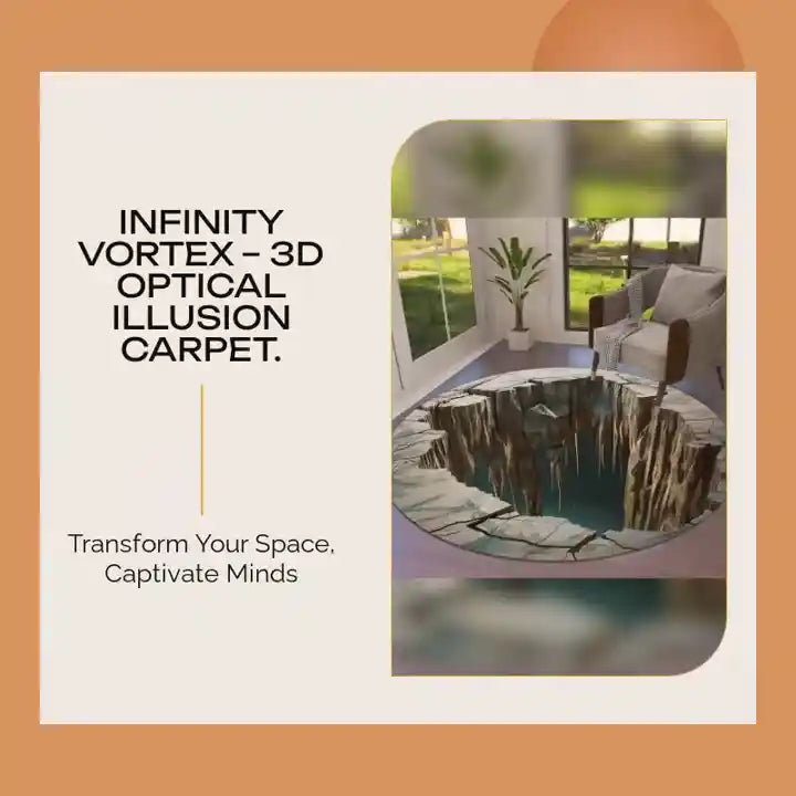 Infinity Vortex &ndash; 3D Optical Illusion Carpet. by@Outfy