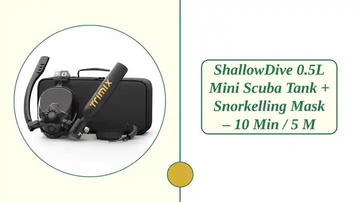 ShallowDive 0.5L Mini Scuba Tank + Snorkelling Mask &ndash; 10 min / 5 m by@Outfy