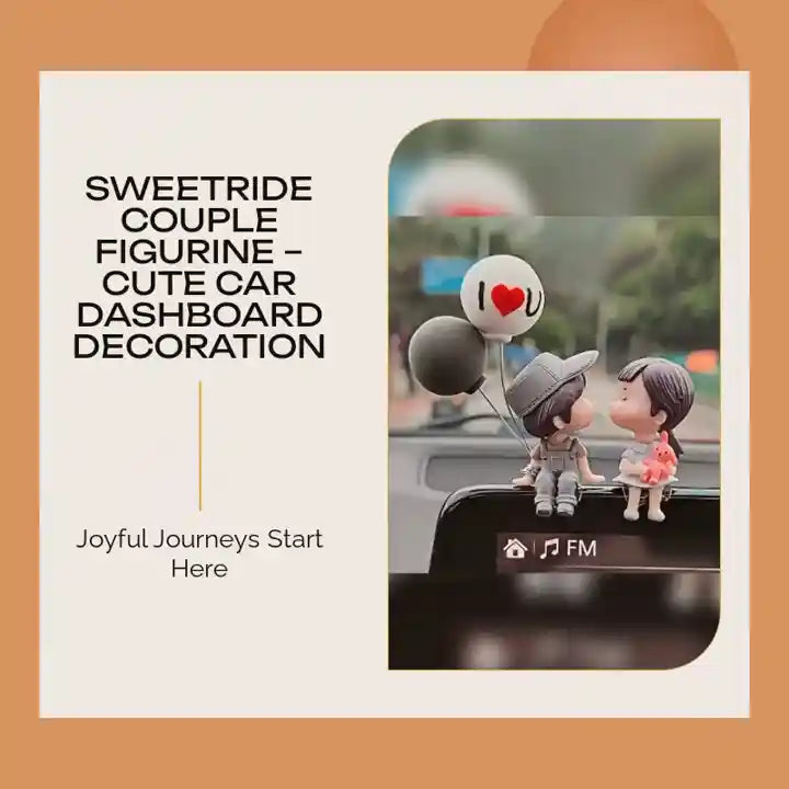 SweetRide Couple Figurine &ndash; Cute Car Dashboard Decoration by@Outfy