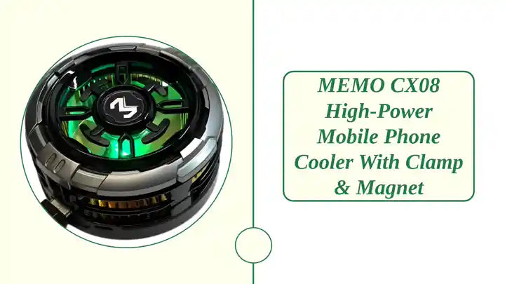 MEMO CX08 High-Power Mobile Phone Cooler with Clamp &amp; Magnet by@Outfy