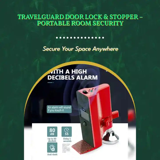 TravelGuard Door Lock &amp; Stopper &ndash; Portable Room Security by@Outfy