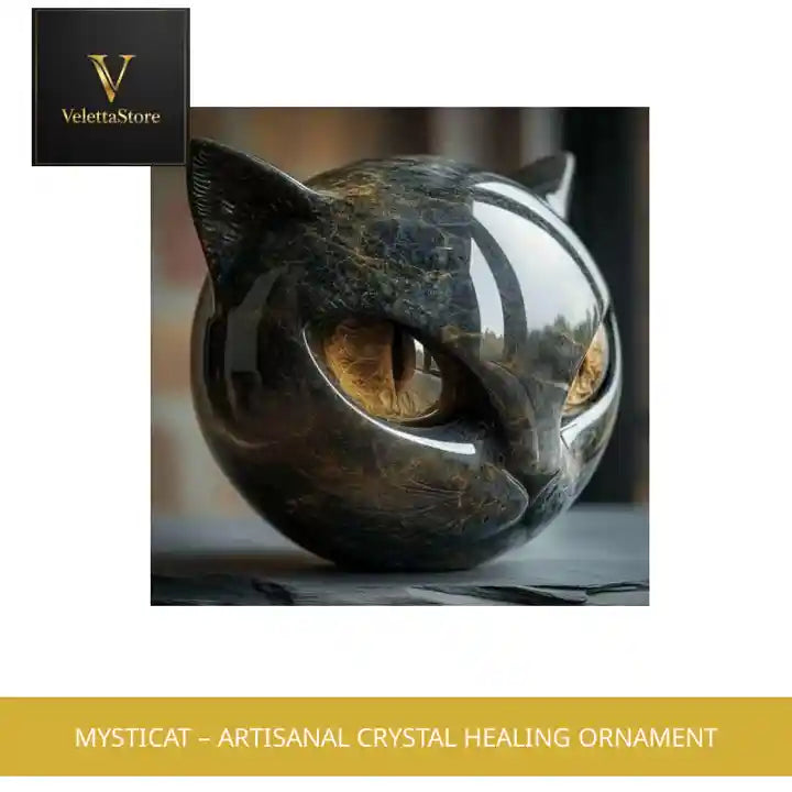 MystiCat &ndash; Artisanal Crystal Healing Ornament by@Outfy