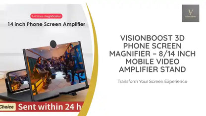 VisionBoost 3D Phone Screen Magnifier &ndash; 8/14 Inch Mobile Video Amplifier Stand by@Outfy