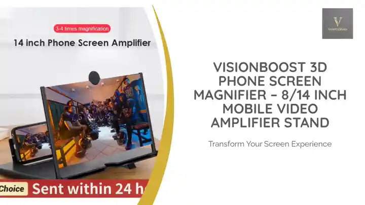 VisionBoost 3D Phone Screen Magnifier &ndash; 8/14 Inch Mobile Video Amplifier Stand by@Outfy