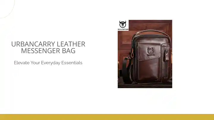 UrbanCarry Leather Messenger Bag by@Outfy