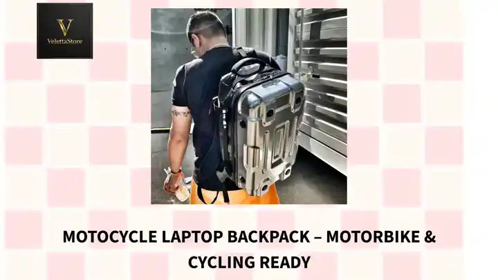MotoCycle Laptop Backpack &ndash; Motorbike &amp; Cycling Ready by@Outfy