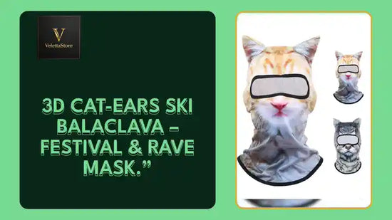 3D Cat-Ears Ski Balaclava &ndash; Festival &amp; Rave Mask.&rdquo; by@Outfy