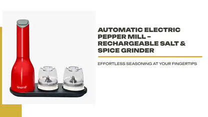 Automatic Electric Pepper Mill &ndash; Rechargeable Salt &amp; Spice Grinder by@Outfy