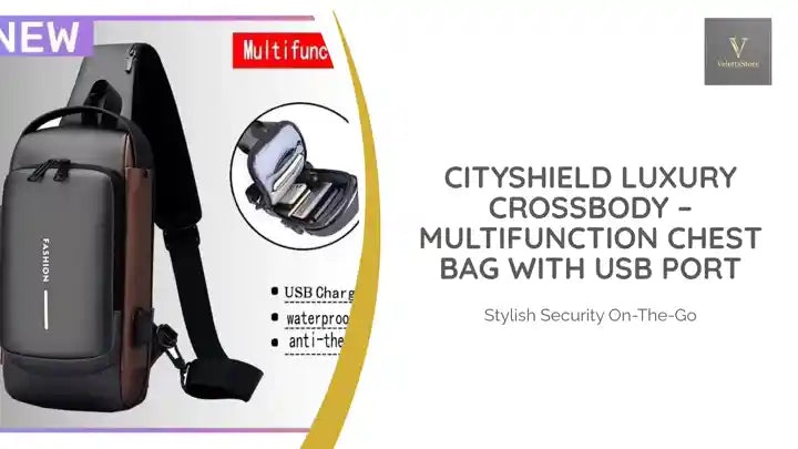 CityShield Luxury Crossbody &ndash; Multifunction Chest Bag with USB Port by@Outfy