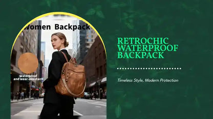 RetroChic Waterproof Backpack by@Outfy