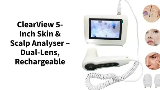 ClearView 5-Inch Skin &amp; Scalp Analyser &ndash; Dual-Lens, Rechargeable by@Outfy