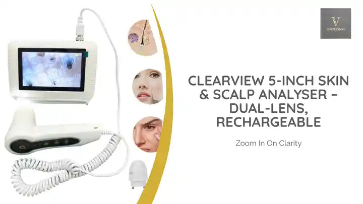 ClearView 5-Inch Skin &amp; Scalp Analyser &ndash; Dual-Lens, Rechargeable by@Outfy