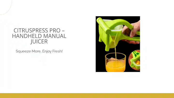 CitrusPress Pro &ndash; Handheld Manual Juicer by@Outfy